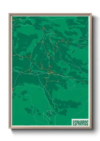 Une affiche de carte sur Esparros