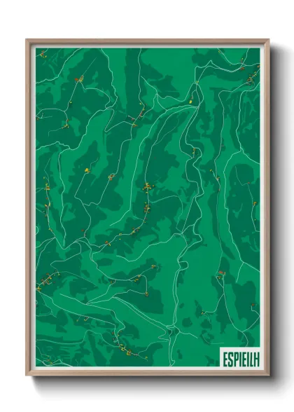 Une affiche de carte sur Espieilh