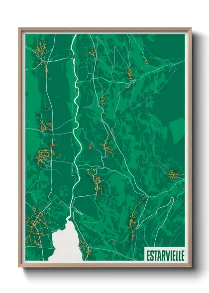 Une affiche de carte sur Estarvielle