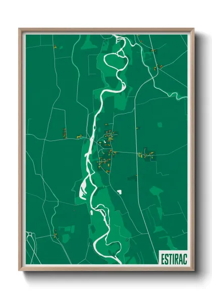 Une affiche de carte sur Estirac