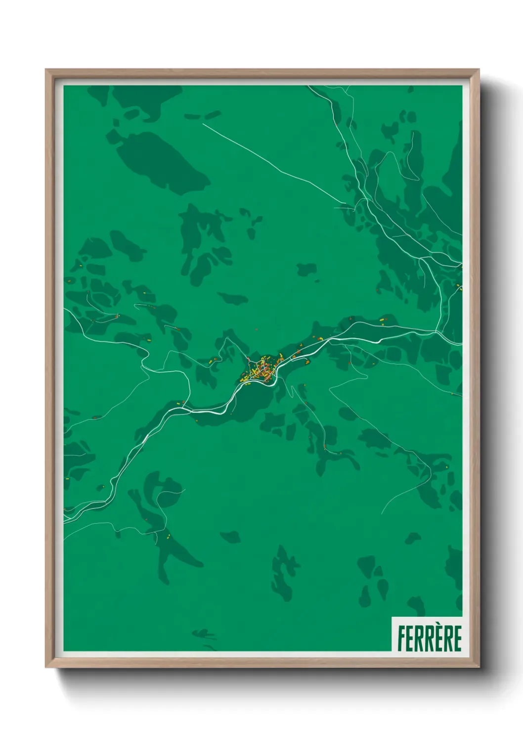 Un poster carte Ferrère