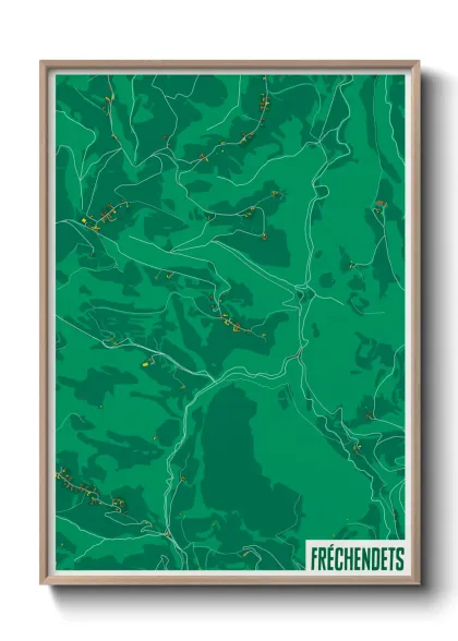 Une affiche de carte sur Fréchendets