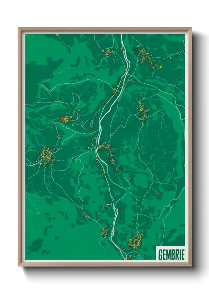 Une affiche de carte sur Gembrie