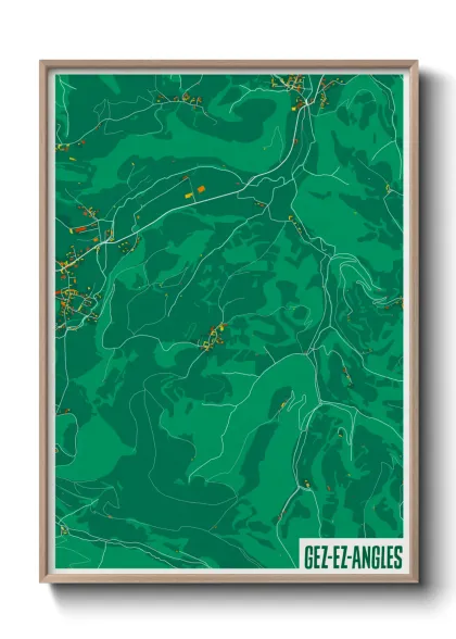 Une affiche de carte sur Gez-ez-Angles