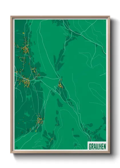 Une affiche de carte sur Grailhen