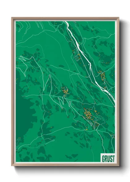 Une affiche de carte sur Grust
