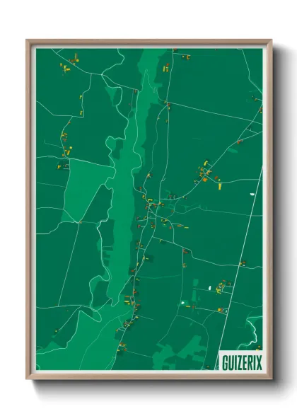 Une affiche de carte sur Guizerix