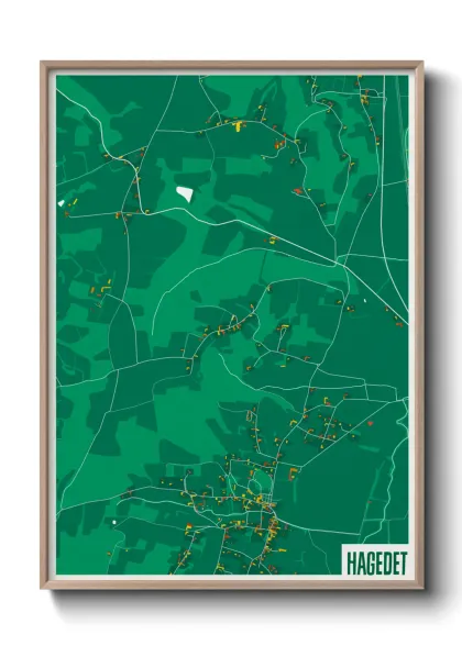 Une affiche de carte sur Hagedet