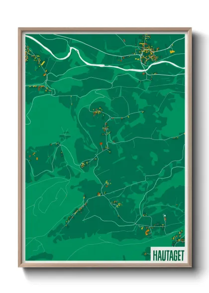 Une affiche de carte sur Hautaget
