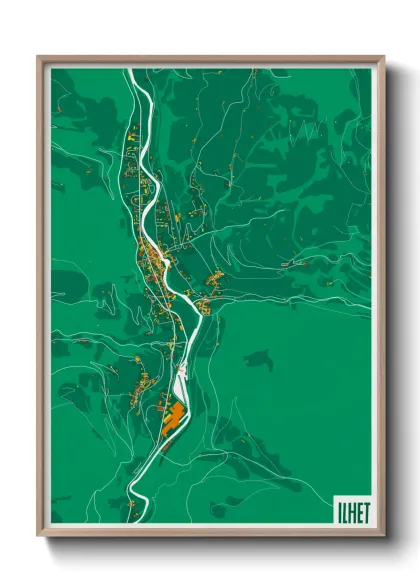 Une affiche de carte sur Ilhet