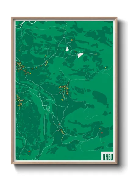 Une affiche de carte sur Ilheu