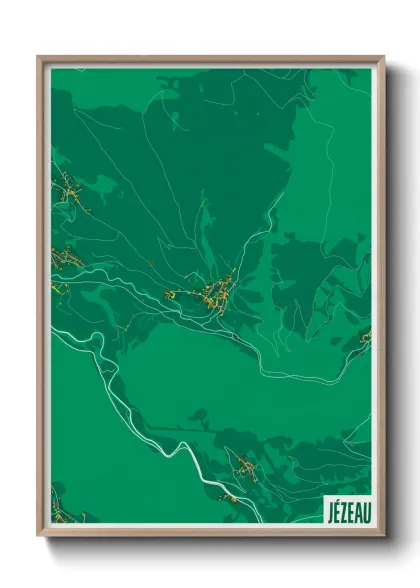 Une affiche de carte sur Jézeau