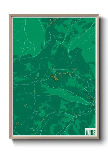 Une affiche de carte sur Julos