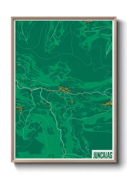 Une affiche de carte sur Juncalas