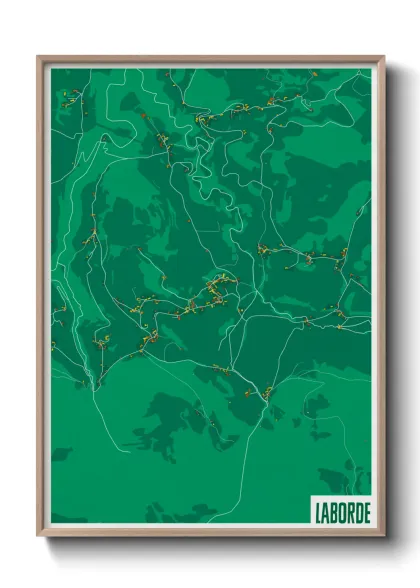 Une affiche de carte sur Laborde