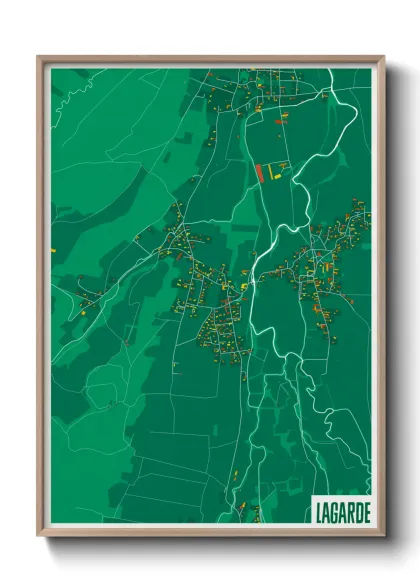 Une affiche de carte sur Lagarde