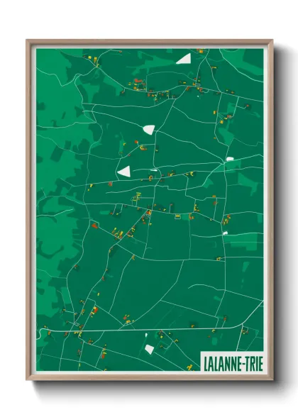 Une affiche de carte sur Lalanne-Trie