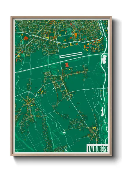 Une affiche de carte sur Laloubère