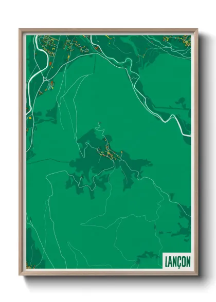 Une affiche de carte sur Lançon