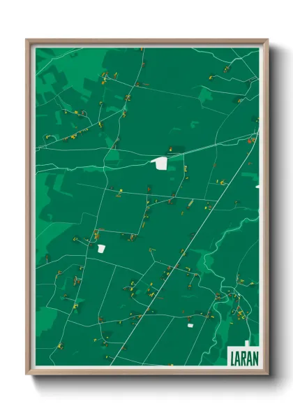 Une affiche de carte sur Laran