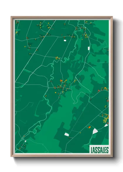 Une affiche de carte sur Lassales