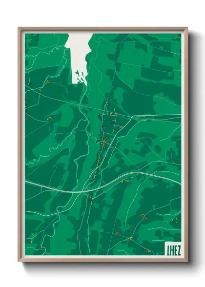 Une affiche de carte sur Lhez