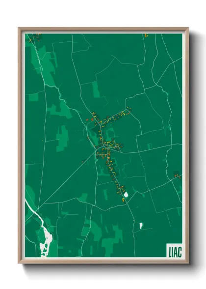 Une affiche de carte sur Liac