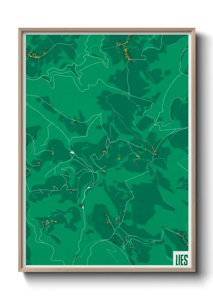 Une affiche de carte sur Lies