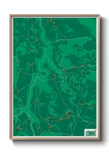 Une affiche de carte sur Lomné