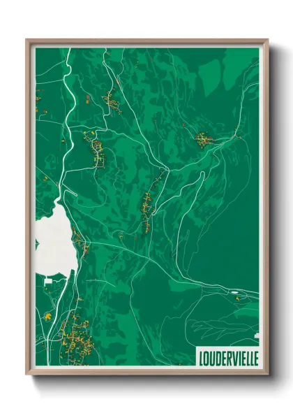 Une affiche de carte sur Loudervielle