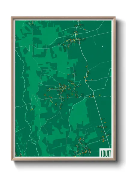 Une affiche de carte sur Louit