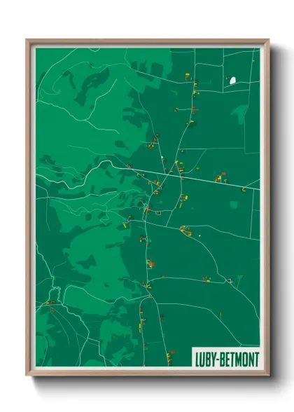Une affiche de carte sur Luby-Betmont