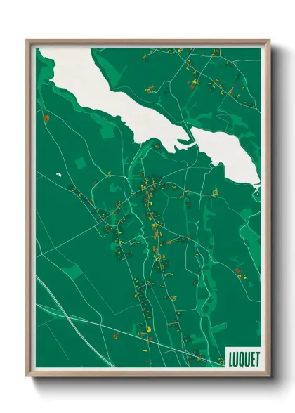 Une affiche de carte sur Luquet
