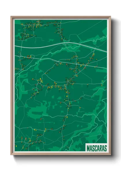 Une affiche de carte sur Mascaras