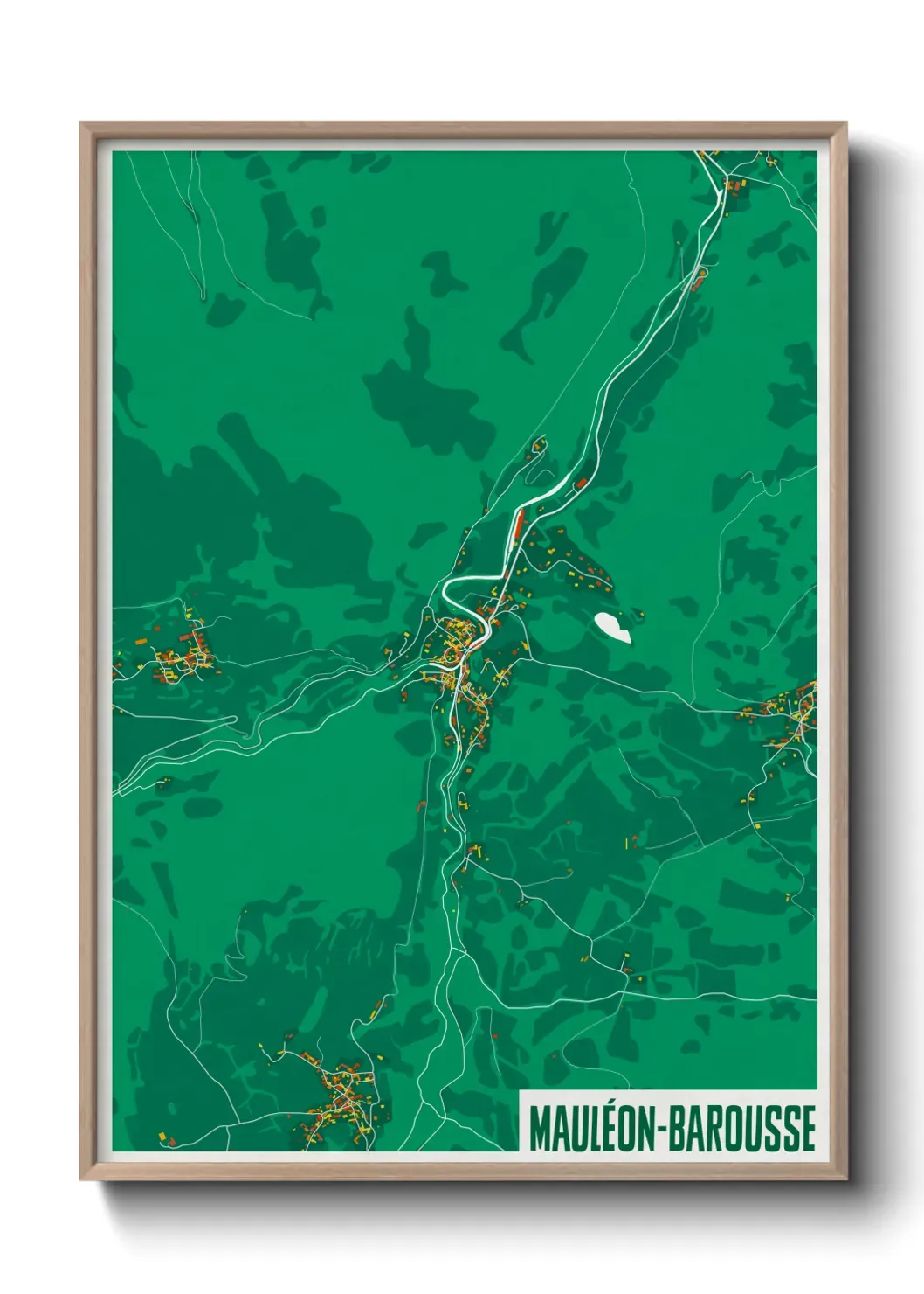 Un poster carte Mauléon-Barousse