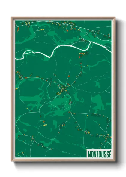 Une affiche de carte sur Montoussé