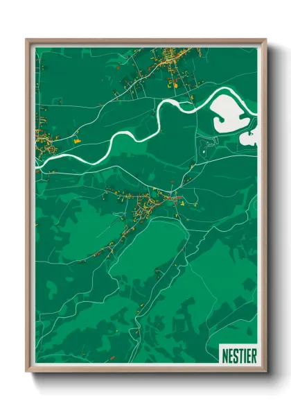 Une affiche de carte sur Nestier