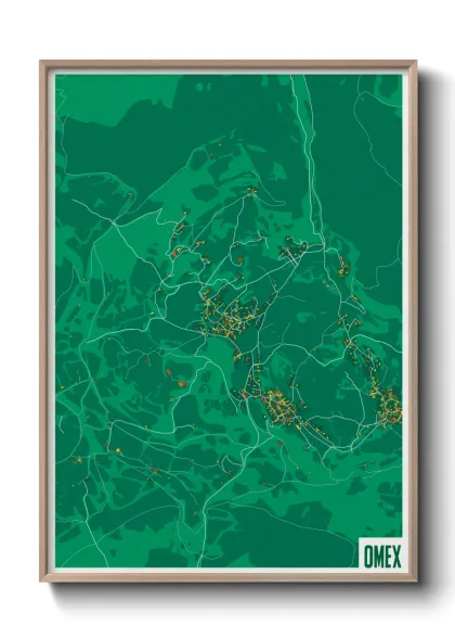 Une affiche de carte sur Omex