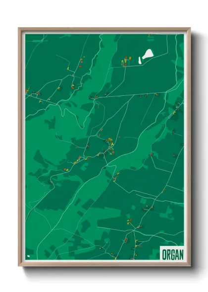 Une affiche de carte sur Organ