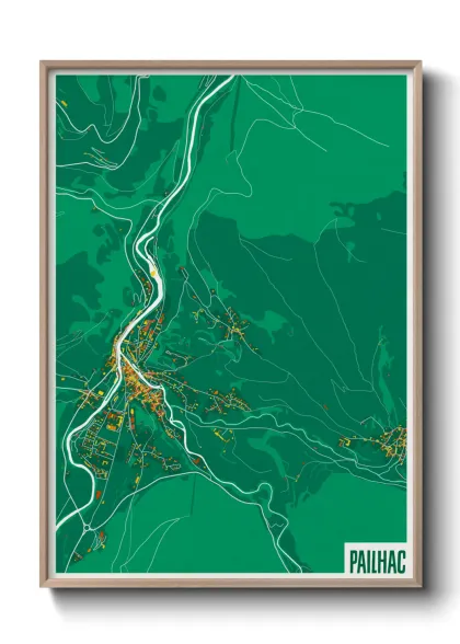 Une affiche de carte sur Pailhac