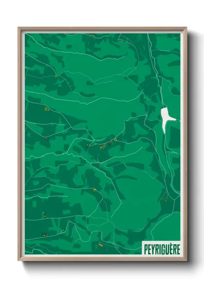 Une affiche de carte sur Peyriguère