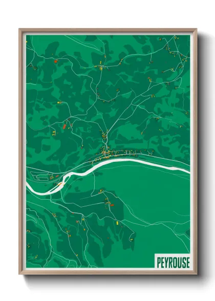 Une affiche de carte sur Peyrouse
