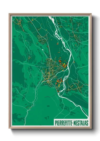 Une affiche de carte sur Pierrefitte-Nestalas