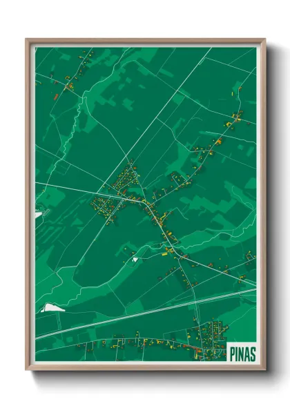 Une affiche de carte sur Pinas