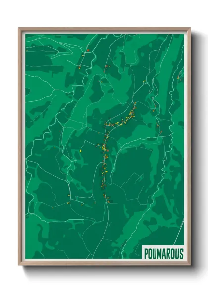 Une affiche de carte sur Poumarous