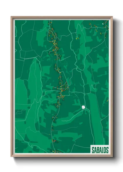 Une affiche de carte sur Sabalos