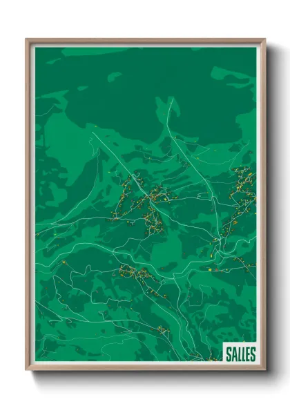 Une affiche de carte sur Salles