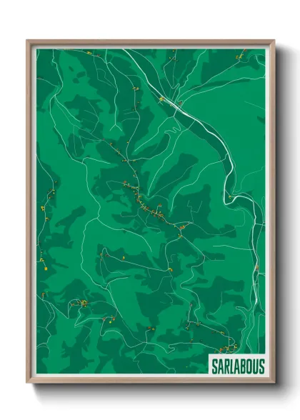 Une affiche de carte sur Sarlabous