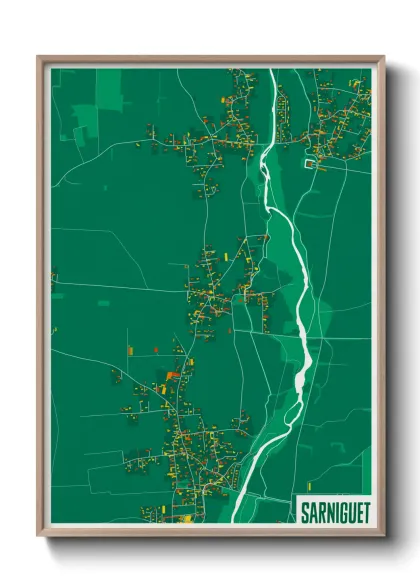 Une affiche de carte sur Sarniguet