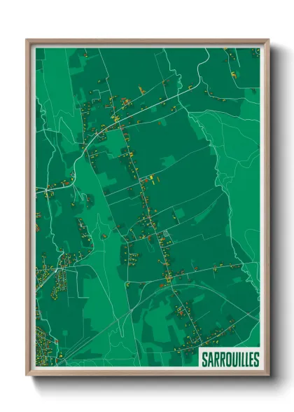 Une affiche de carte sur Sarrouilles